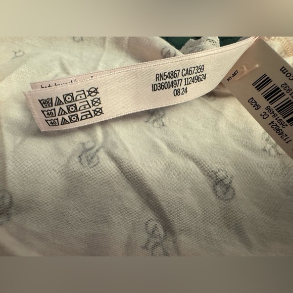 Victorias Secret Pale Pink Lace Trim Black Logo Panties Women - size Medium - Picture 5 of 8